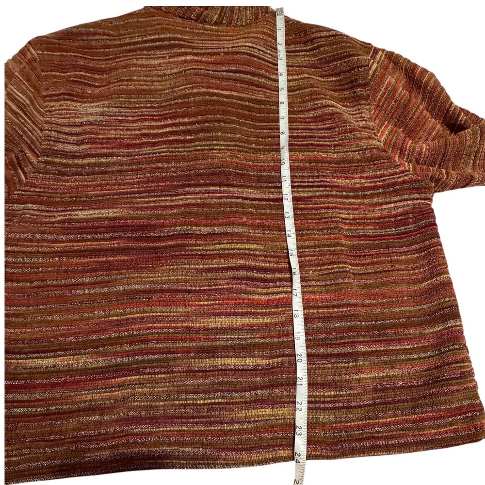 Vintage TanTrums Striped Chenille Jacket S Boho Art To Wear Textured Boxy 90s - Picture 6 of 14
